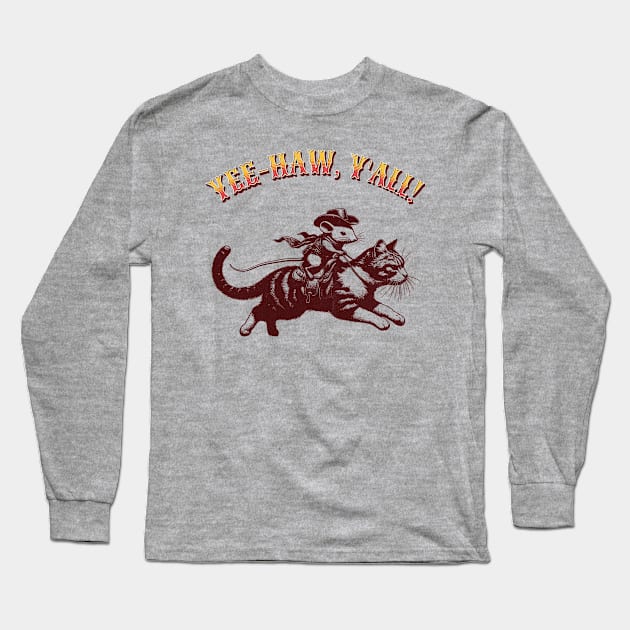 Yee-haw, y'all - Funny Rodeo Long Sleeve T-Shirt by susanne.haewss@googlemail.com